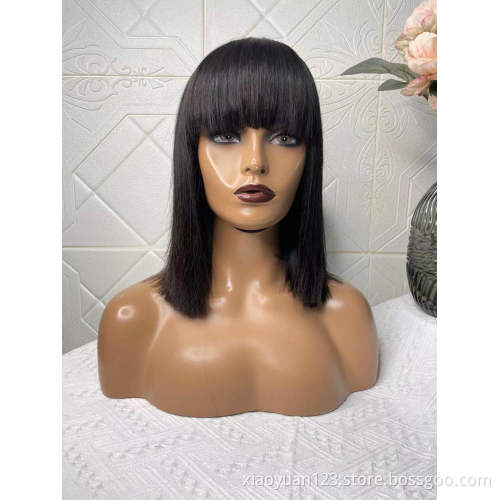 Cheap wholesale price Brazilian Remy Wig For Black Women Wholesale Transparent 13*4 Short Straight Lace Front Bob Human Hair Wig
